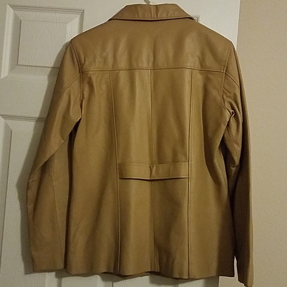 U.S.A. Leather Women's Jacket Tan Size Large - Picture 2 of 8